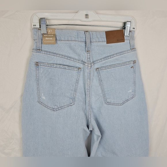Madewell Balloon Magic Pockets Jeans Baleberry Wash Distressed sz 27 NWT - Picture 6 of 12